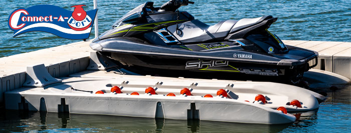 Connect-a-Port XL6 drive-on jet ski dock sold by Florida Docks - in Destin 