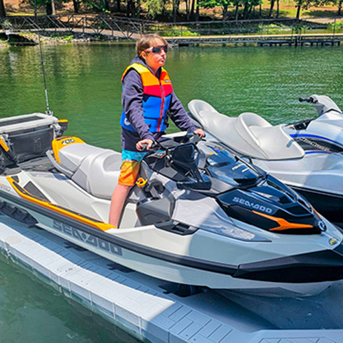 Snap Port drive-on jet ski dock sold by Florida Docks - in Tampa 