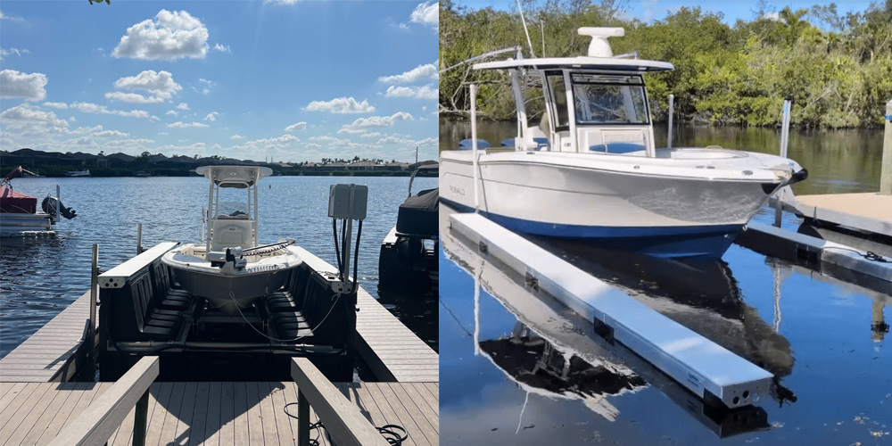 Floating Boat Lifts Tampa drive on boat platform 